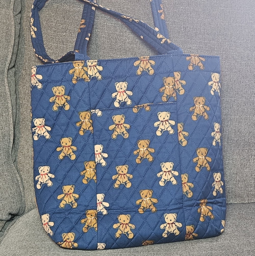 Vera Bradley Blue Teddy Bear Tote